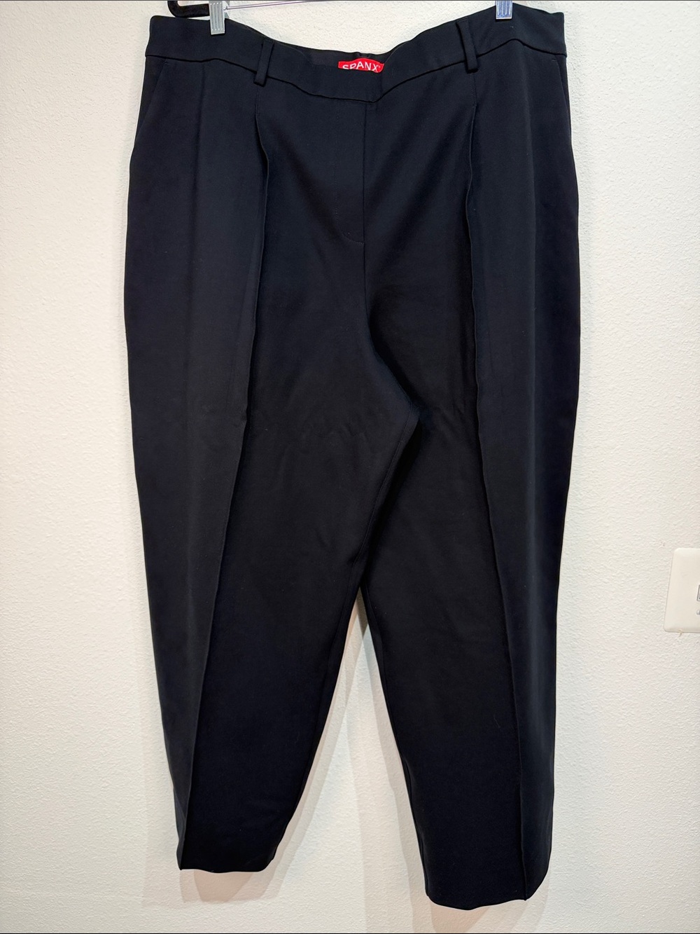 SPANX Plus Size 3X Tall Black Ponte Pleated trousers Pants with Pockets NWOT - Picture 4 of 9